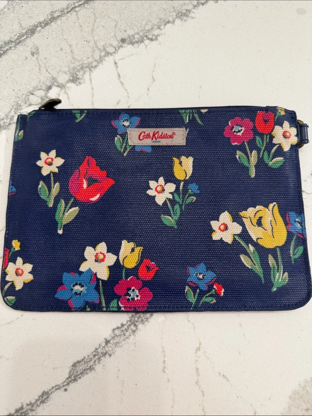 Cath Kidston Navy Floral Cosmetic Pouch